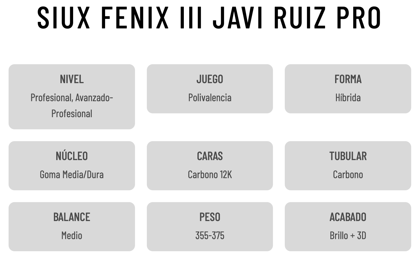 SIUX Fenix III Javi Ruiz PRO