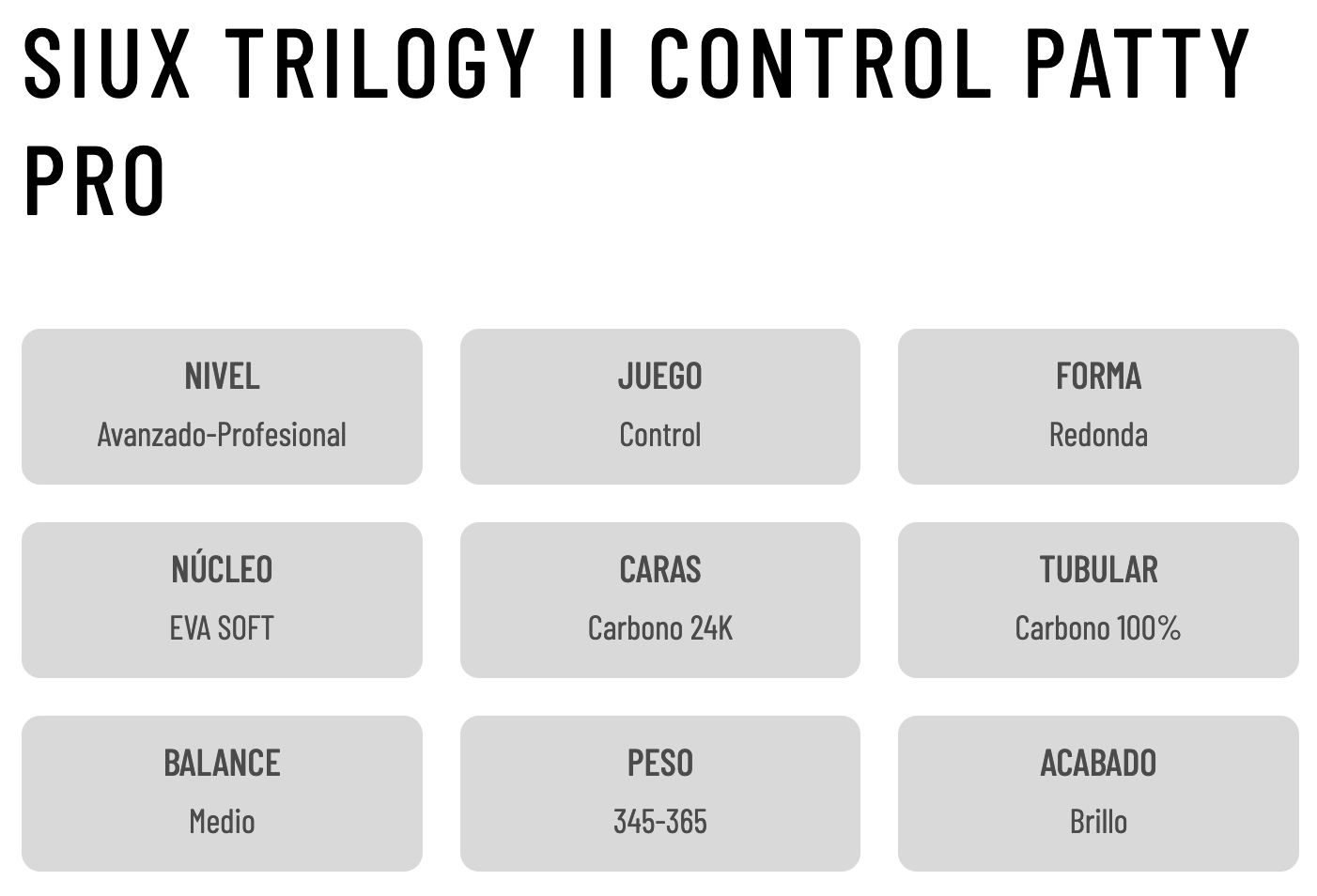 SIUX Trilogy II Control Patty PRO